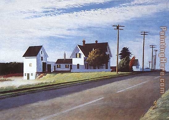 Route 6 Eastham painting - Edward Hopper Route 6 Eastham art painting